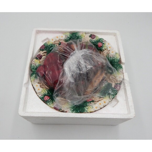 Fitz And Floyd Wild Berries Hand-painted Ceramic Pot Pourri Bowl 8.5 Inch - Picture 9 of 11